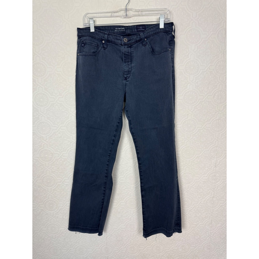 AG Adriano Goldschmied The Jodi Crop High Rise Slim Flare Jeans Black 30R
